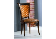 Stylová židle bez opěrek hnědá kůže zlato černý efekt 48x48x100