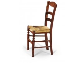 Stylová masivní židle - sedák slaměný výplet