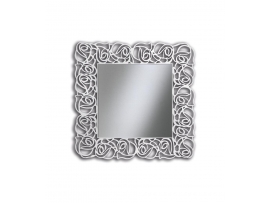 Koupelnové zrcadlo perleťové bílé 100x100