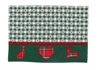 Prostírání bavlna 33x48 set 2 ks motiv stromečky + výšivka retro ozdoby Prostírání bavlna 33x48 set 2 ks motiv stromečky + výšivka retro ozdoby
