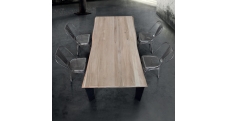 Masivní stůl kovové nohy 250x10x6
