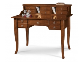 Psací rustikální stůl s 11 šuplíky