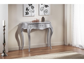 Luxusní konzolový, odkládací stolek Swarowski, s aplikací stříbrné fólie