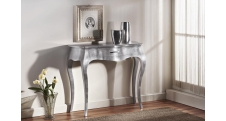 Luxusní konzolový, odkládací stolek s aplikací stříbrné fólie