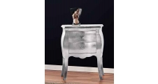 Luxusní noční stolek Swarovski, s aplikací stříbrné fólie
