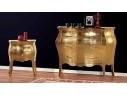 Luxusní noční stolek Swarovski, s aplikací zlaté fólie