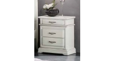 Stylový noční stolek v bílé barvě