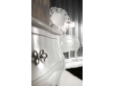 Luxusní noční stolek v lesklém bílém laku R