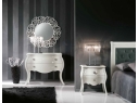Luxusní noční stolek v lesklém bílém laku R