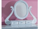 Oválné zrcadlo se zásuvkami - toaletka