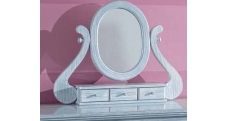 Oválné zrcadlo se zásuvkami - toaletka R