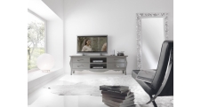 TV komoda se 4 šuplíky a úložným prostorem v odstínu BÍLÁ