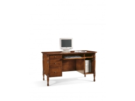 Stylový psací stůl, PC stůl se 3 šuplíky