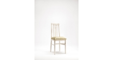 Stylová masivní židle polstrovaná antická bílá R